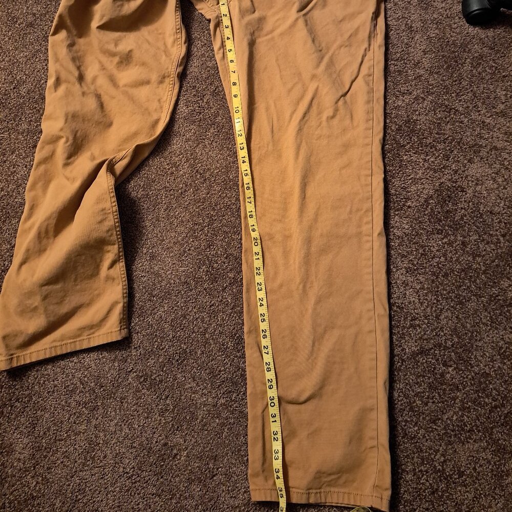 Carhartt Carpenter Canvas Work Pants Relaxed Fit Khaki Men's Size 38x36 - Picture 6 of 6